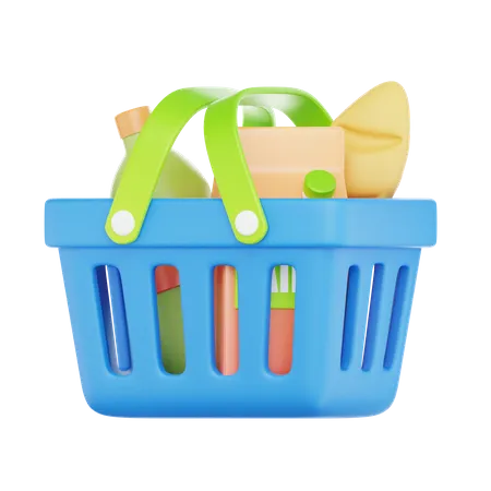 Grocery Basket  3D Icon