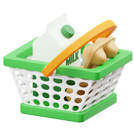 Grocery Basket  3D Icon