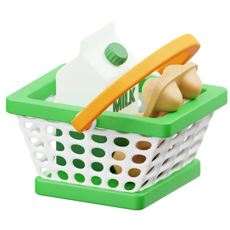 Grocery Basket  3D Icon