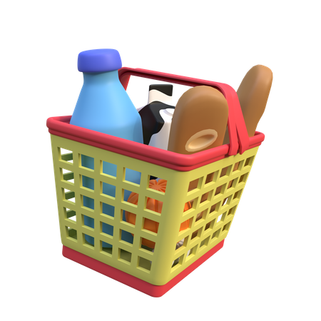 Grocery Basket  3D Icon