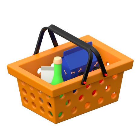 Grocery Basket  3D Icon