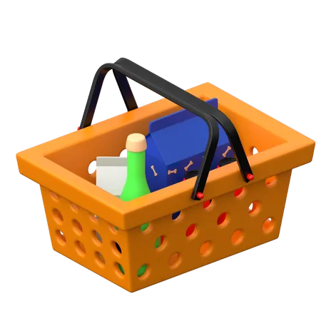 Grocery Basket  3D Icon