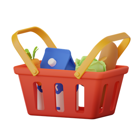 Grocery Basket  3D Icon