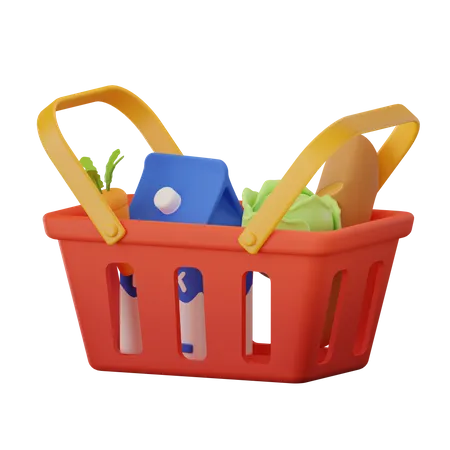 Grocery Basket  3D Icon