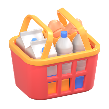 Grocery Basket  3D Icon