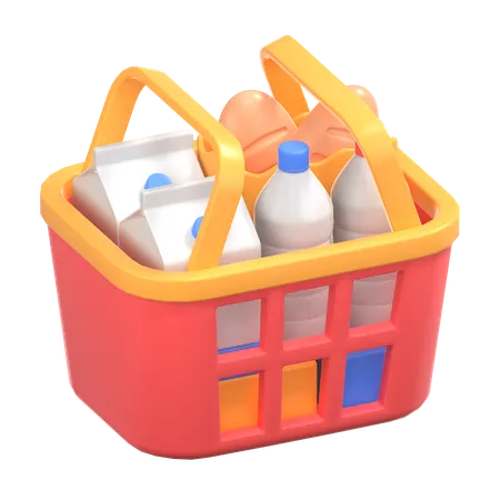 Grocery Basket  3D Icon
