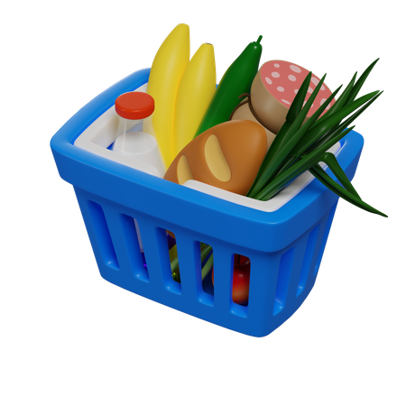 Grocery Basket  3D Icon