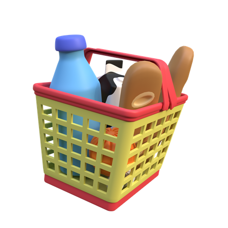 626 Grocery Bucket 3D Illustrations - Free in PNG, BLEND, glTF - IconScout
