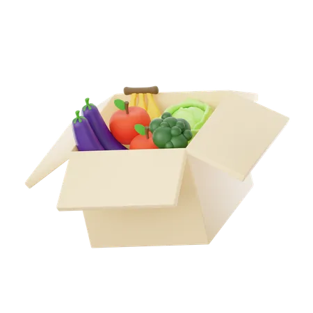 Grocery Box  3D Icon