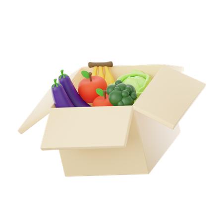 Grocery Box  3D Icon