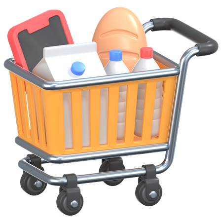 식료품 카트  3D Icon