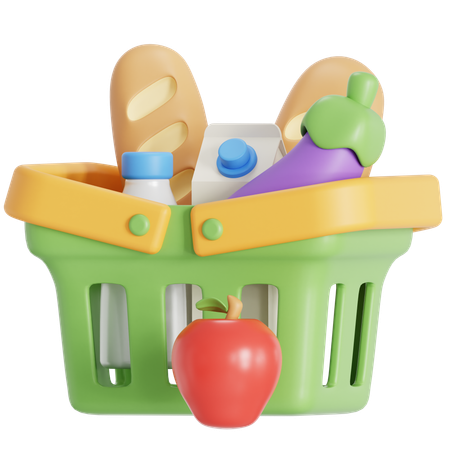 Grocery cart  3D Icon