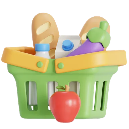 Grocery cart  3D Icon