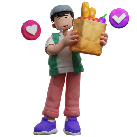 Grocery Delivery  3D Icon