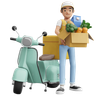 3d grocery delivery emoji