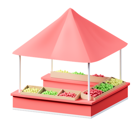Grocery Market  3D Illustration