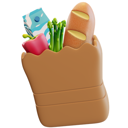 Grocery Package  3D Illustration