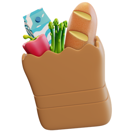 Grocery Package 3D Illustration