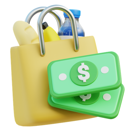 Grocery Payment  3D Icon