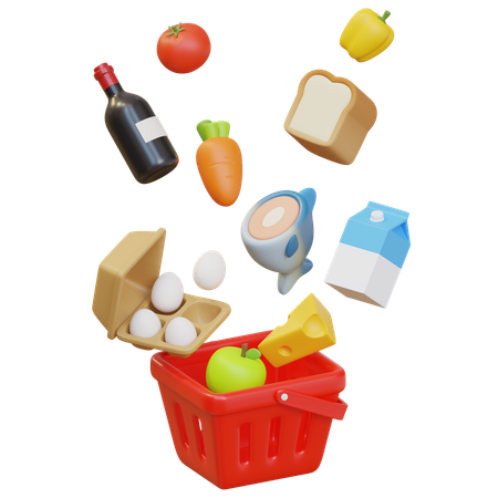 Grocery Shopping  3D Icon