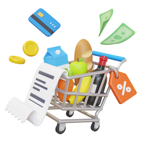 Grocery Shopping  3D Icon