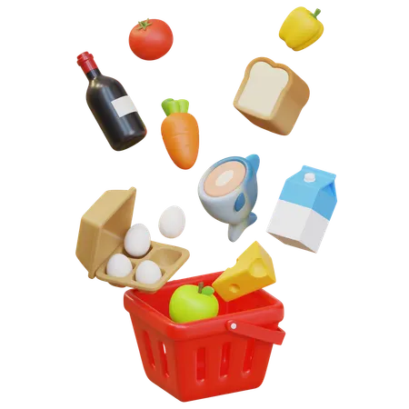 Grocery Shopping  3D Icon
