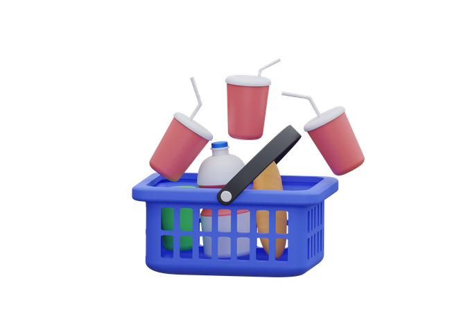 Grocery Shopping  3D Icon