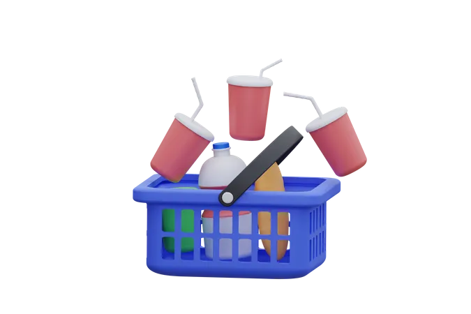 Grocery Shopping  3D Icon