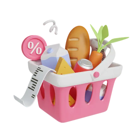 Grocery shopping  3D Icon