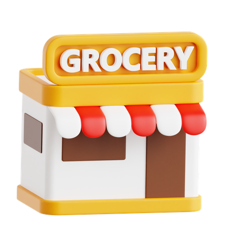 食料品店  3D Icon