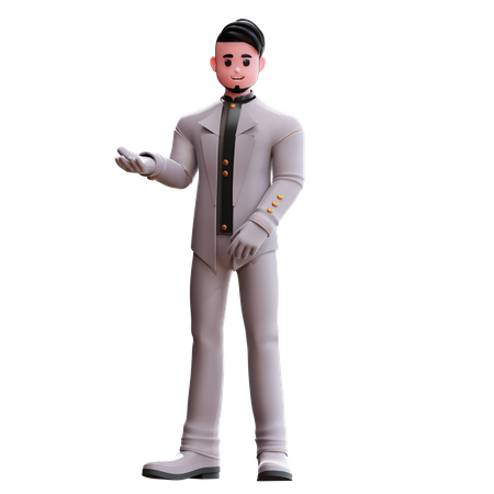Groom asking something 3D Icon