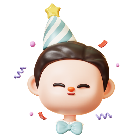 Groom Head Celebrate  3D Icon