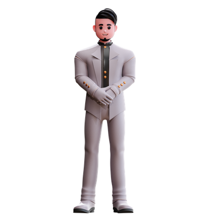 Groom standing  3D Icon