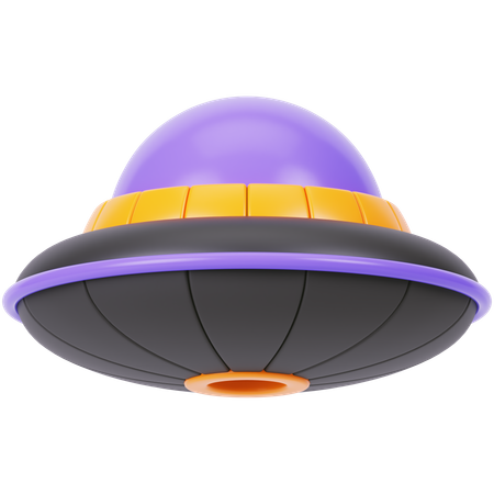 Groovy UFO  3D Icon