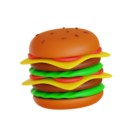 Gros hamburger  3D Icon