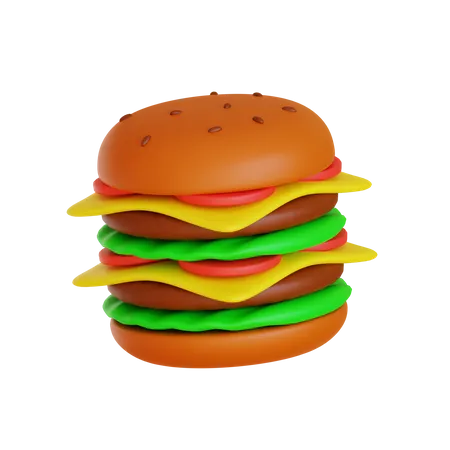 Gros hamburger  3D Icon