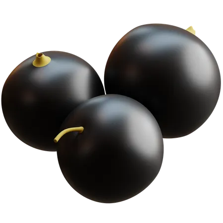 Grosella negra  3D Icon