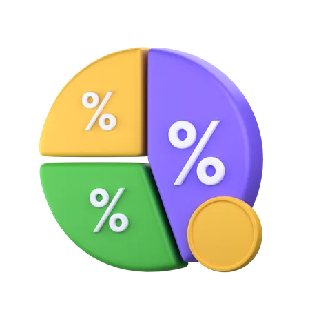 Gross Margin 3 D Investment Icon 3D Icon