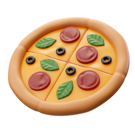 Große Pizza  3D Icon