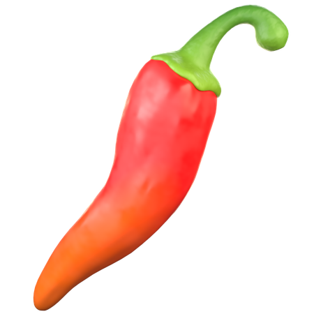 Große rote Chili  3D Icon