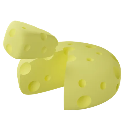 Großer Käse  3D Illustration