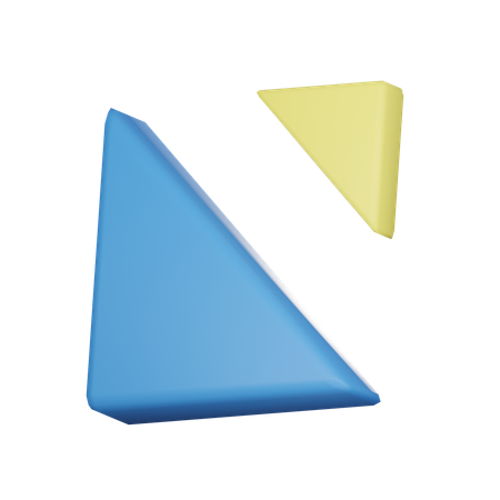 Großes und kleines Dreieck  3D Icon