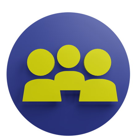 Group  3D Icon