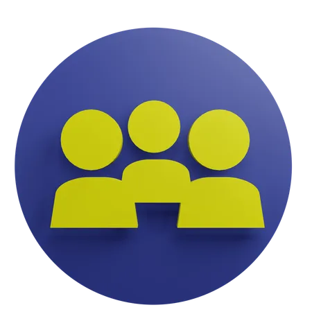 Group  3D Icon