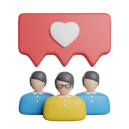 Group Chat Team 3D Icon