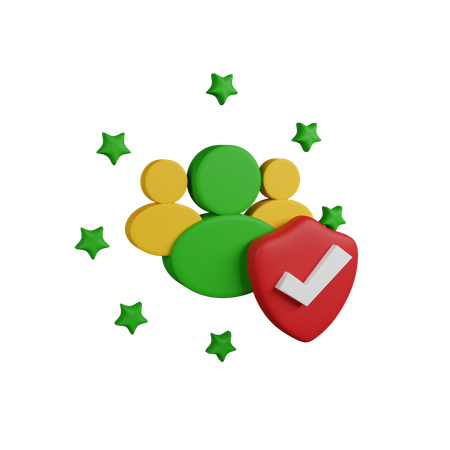 Group and family insurance  3D Icon