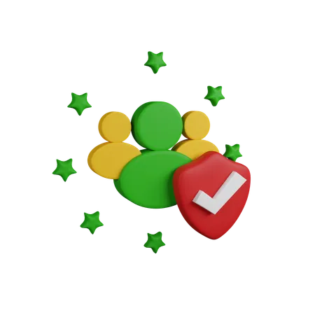 Group and family insurance  3D Icon