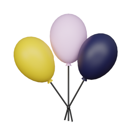 Group Balloon  3D Icon