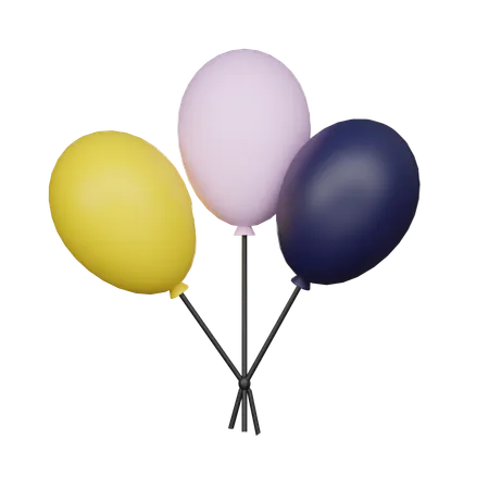 Group Balloon  3D Icon