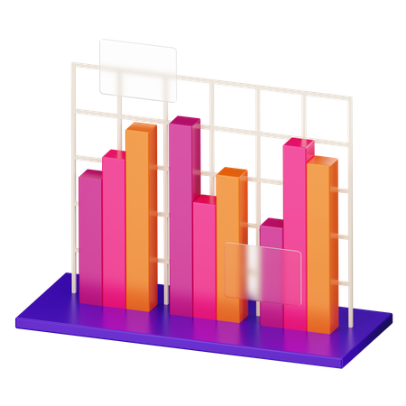 Group Bar Chart  3D Icon